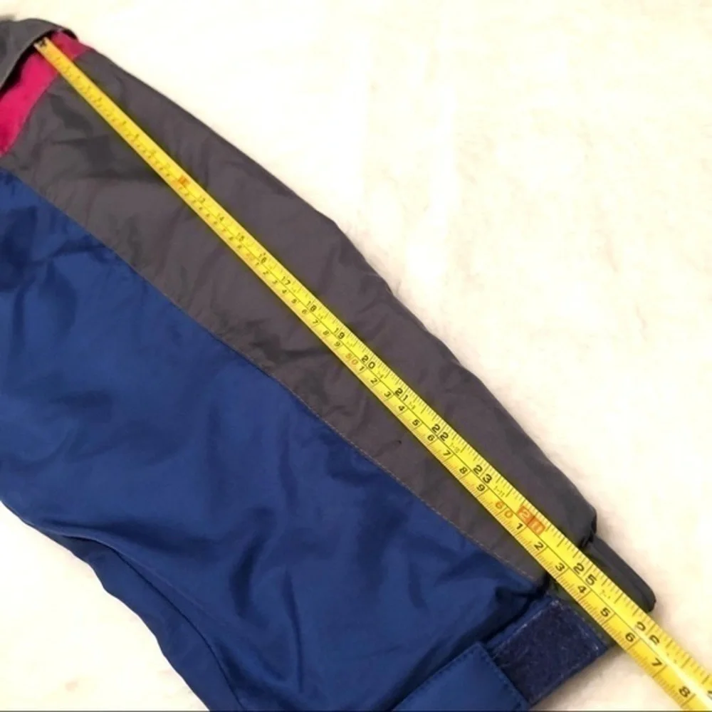 VINTAGE FRANK SHORTER GRAY PINK BLUE WINDBREAKER JACKET LARGE